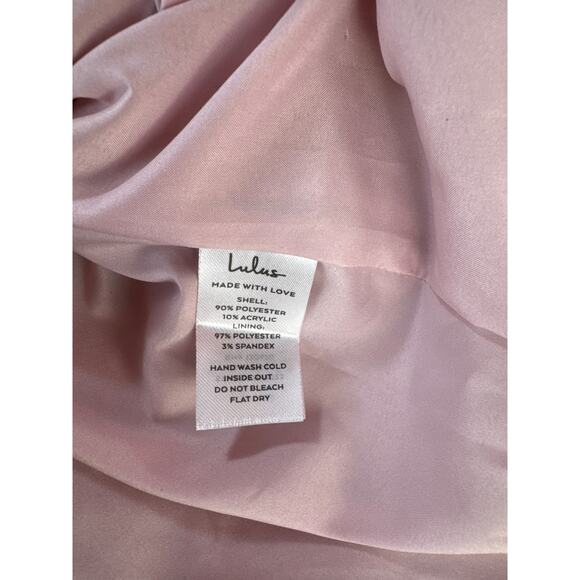 NWT Lulus Sweetest Essence Blush Floral Jacquard Pull Sleeve Mini Dress Size XL - Picture 7 of 12
